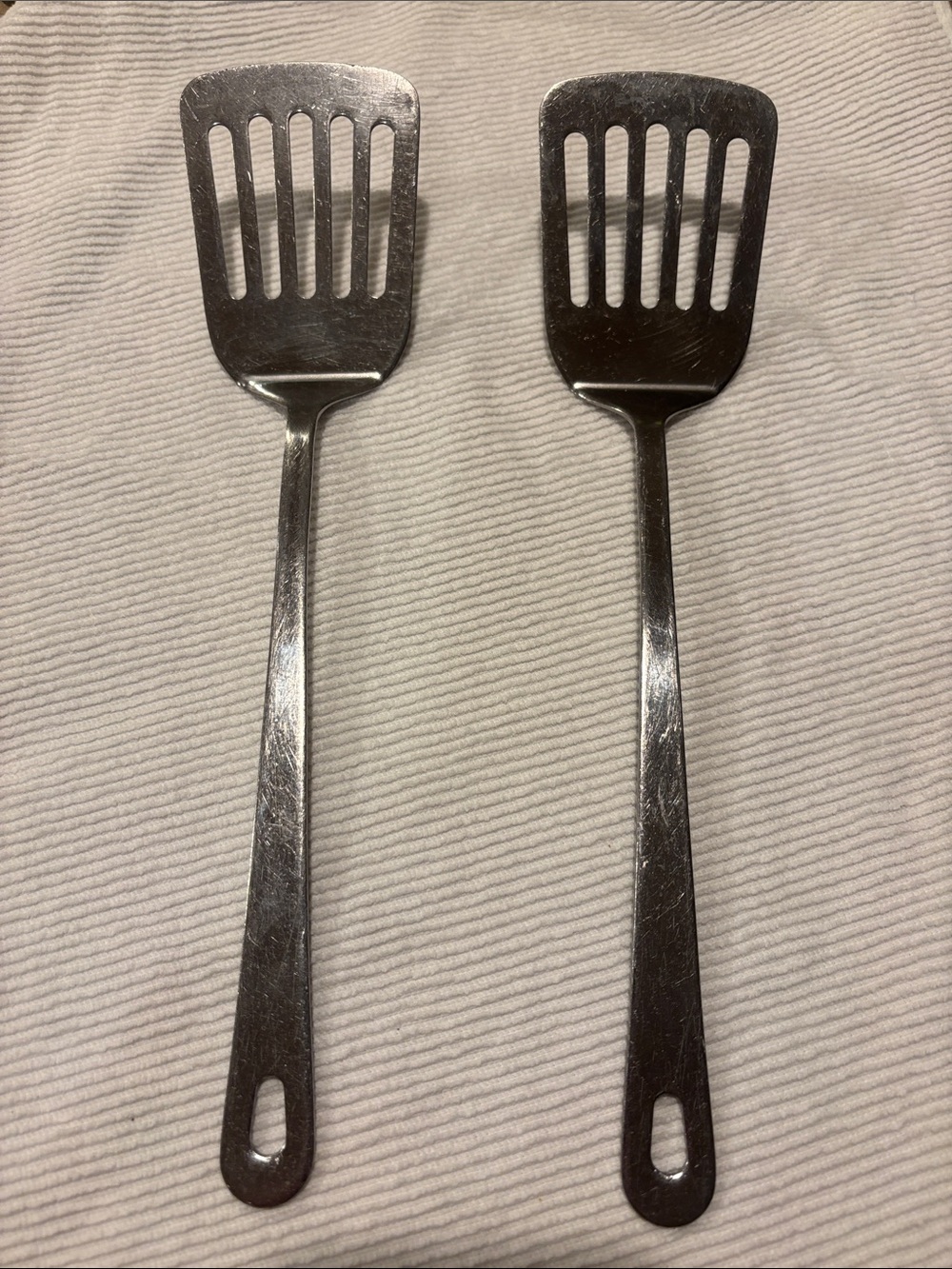 Source Unknown Stainless Steel Slotted Turner Spatulas - Silver (Pair)